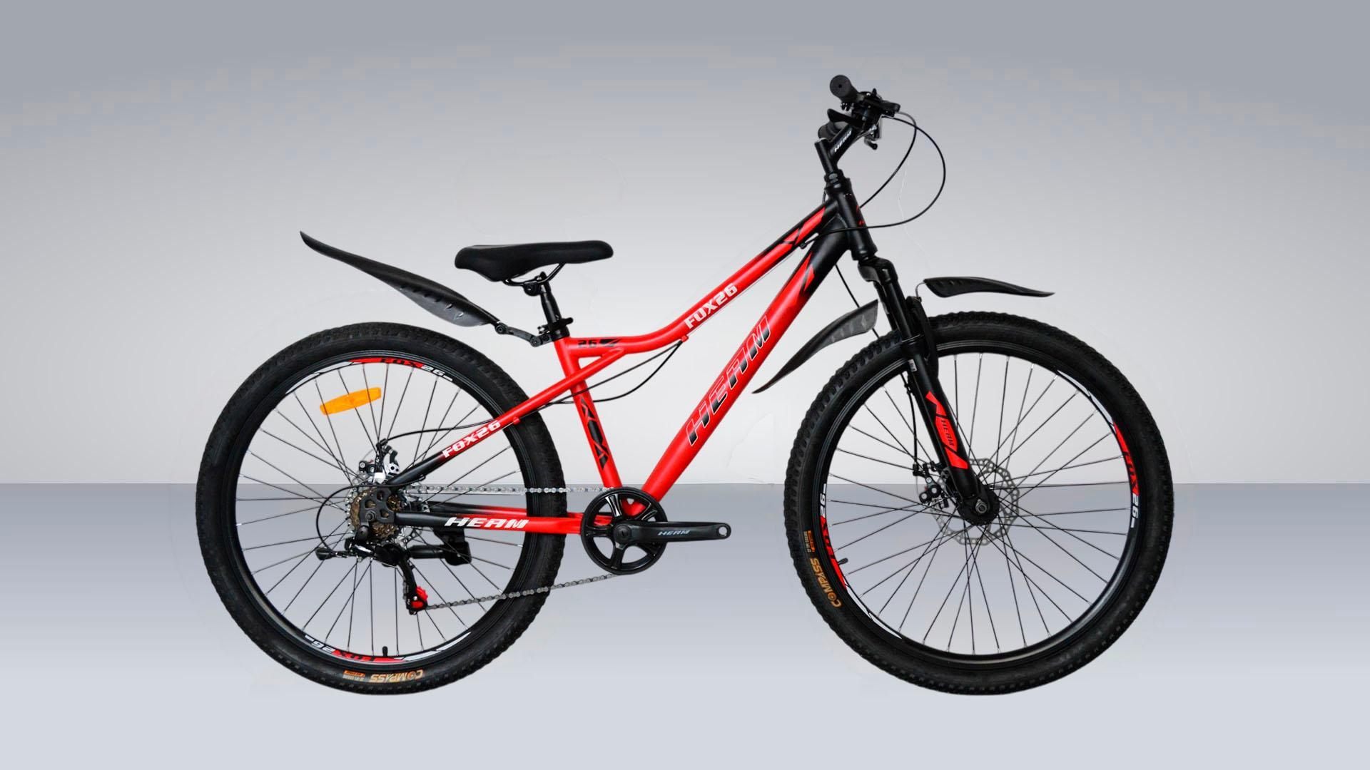HEAM FOX 26-чёрно-красный Оборуд: SHIMANO
с 140-160см, с 9-15лет